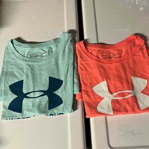 2/$11 UNDER ARMOUR kids/girls t-shirts small and medium